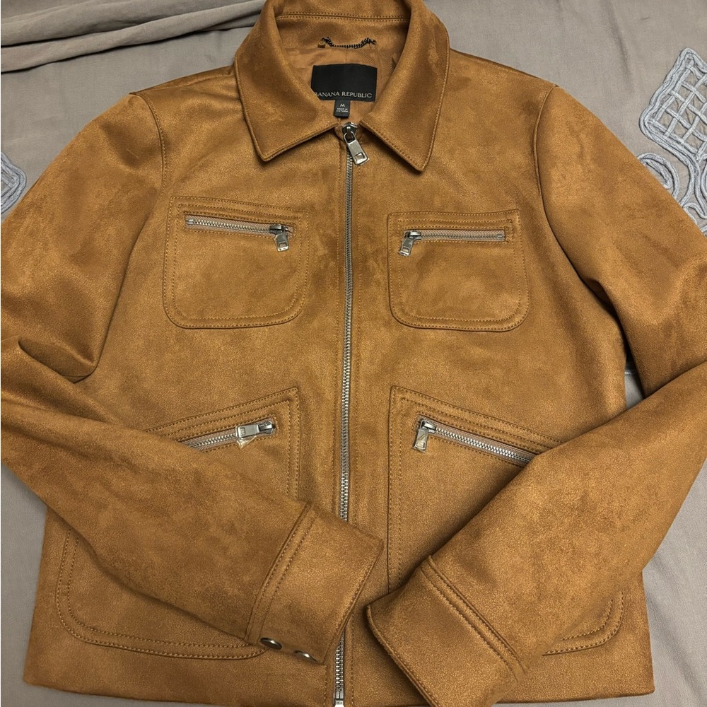 Suede banana republic jacket size: m